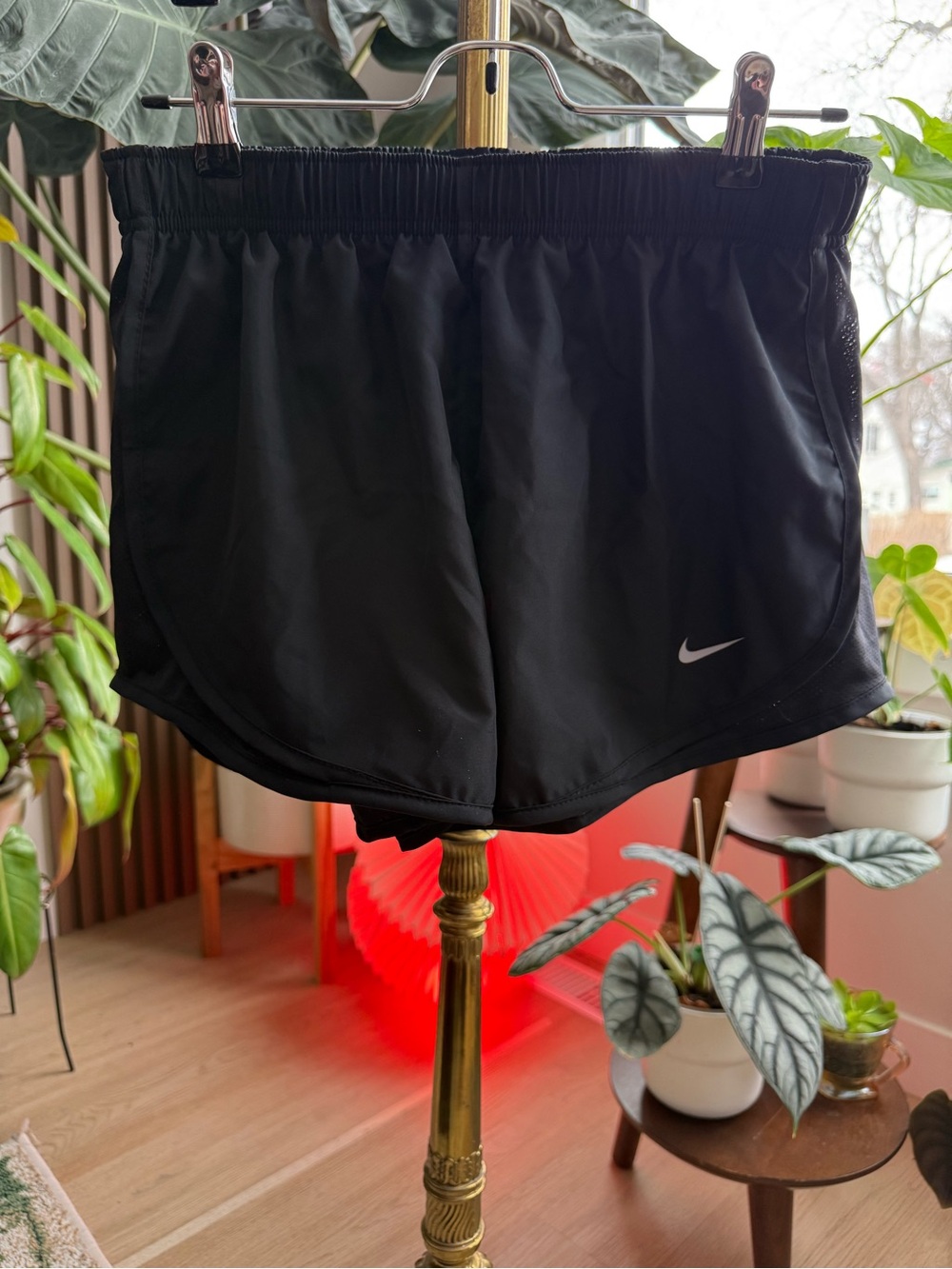 Nike Women’s Black Athletic Running Shorts With Underwear Liner